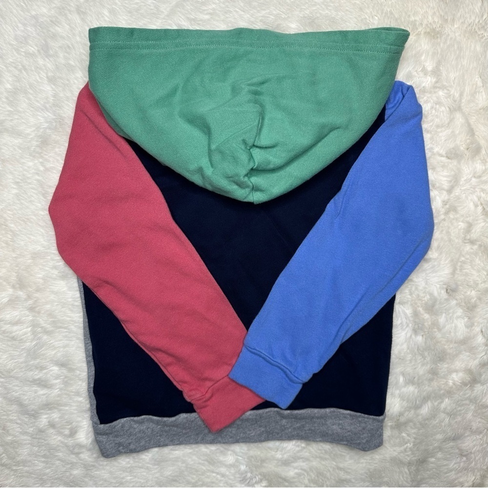 Polo Ralph Lauren Colour-Block Spa Terry Hoodie Grey & Multicoloured Size 7 - Picture 11 of 16